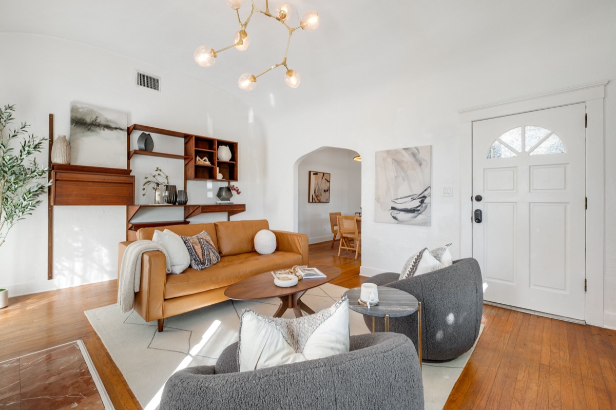 Modern staged bedroom